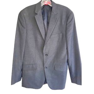 Alfani Dark Charcoal Gray Blazer Sport Coat Suit Jacket, Slim Fit